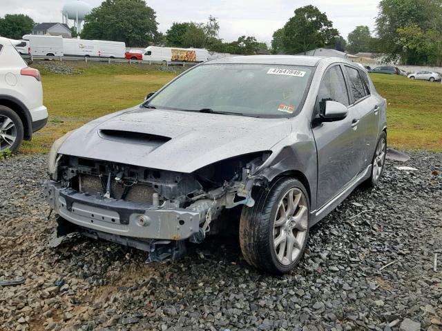 JM1BL1H43A1174685 - 2010 MAZDA SPEED 3 GRAY photo 2