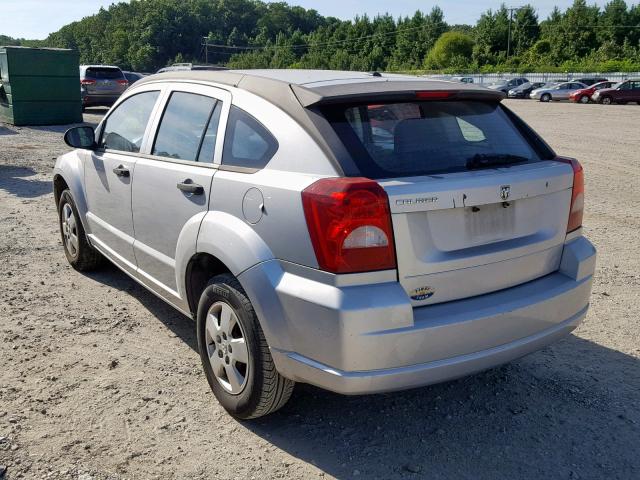 1B3HB28B77D236521 - 2007 DODGE CALIBER SILVER photo 3