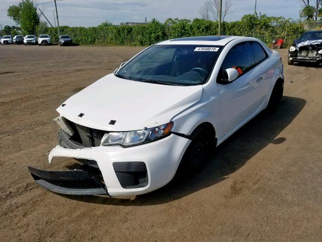 KNAFU6A28A5162171 - 2010 KIA FORTE EX WHITE photo 2