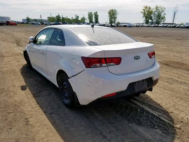 KNAFU6A28A5162171 - 2010 KIA FORTE EX WHITE photo 3