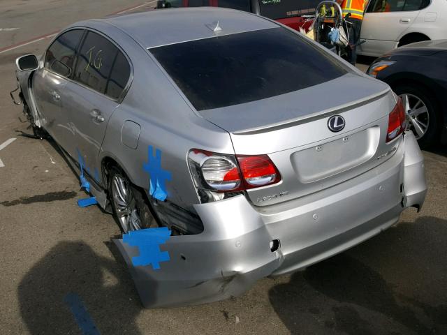 JTHBC96S295018334 - 2009 LEXUS GS 450H GRAY photo 3