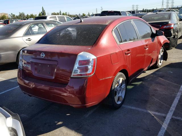 3N1AB61EX8L678638 - 2008 NISSAN SENTRA 2.0 RED photo 4