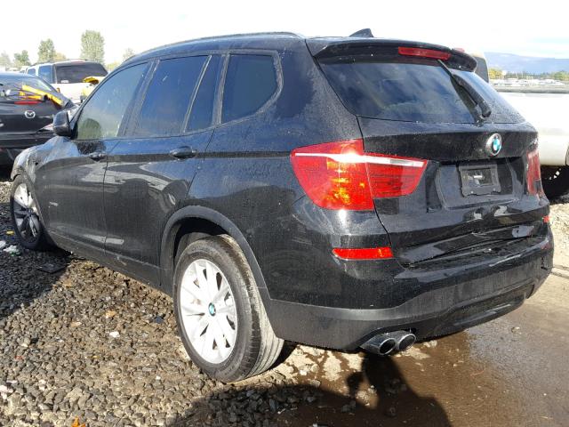 5UXWX9C36H0T23642 - 2017 BMW X3 XDRIVE2 BLACK photo 3