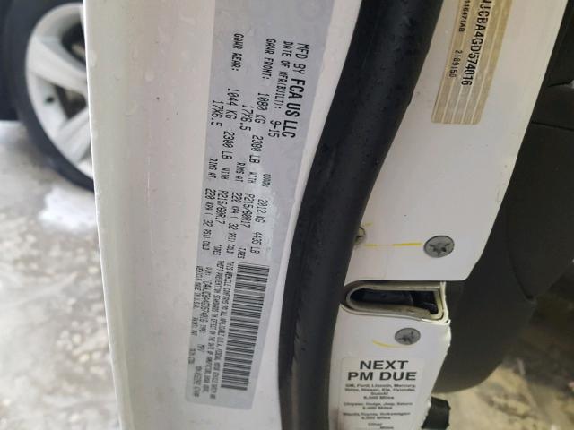 1C4NJCBA4GD574016 - 2016 JEEP COMPASS SP 白色 照片 10