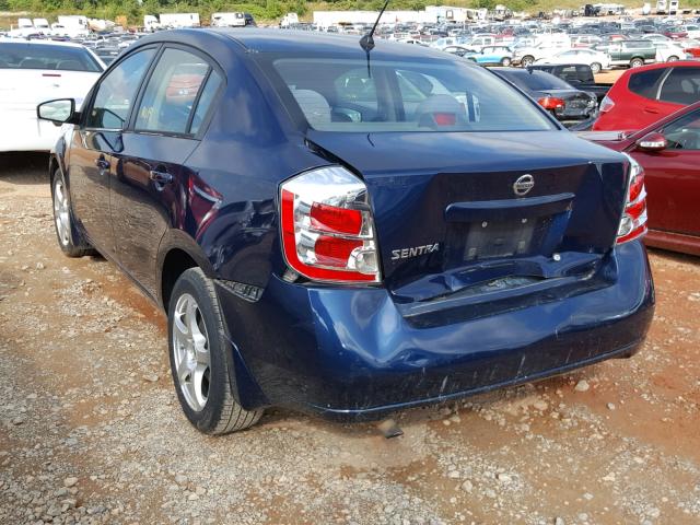 3N1AB61E98L700595 - 2008 NISSAN SENTRA 2.0 BLUE photo 3