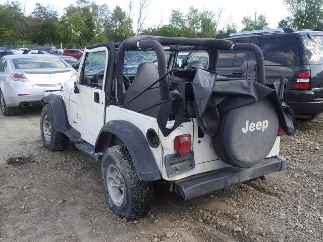 1J4FY29P5VP525451 - 1997 JEEP WRANGLER / WHITE photo 3