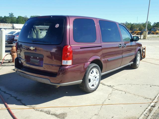 1GNDV23W48D176298 - 2008 CHEVROLET UPLANDER L MAROON photo 4