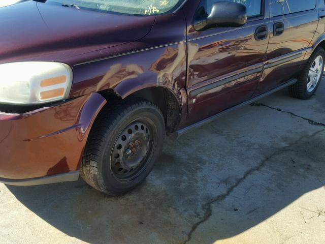 1GNDV23W48D176298 - 2008 CHEVROLET UPLANDER L MAROON photo 9