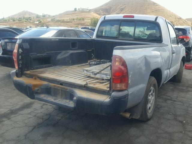 5TFNX4CN0CX013925 - 2012 TOYOTA TACOMA SILVER photo 4