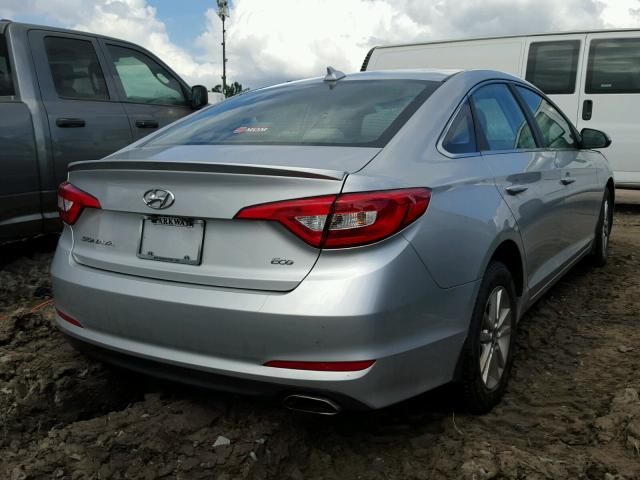 5NPE24AA0FH189260 - 2015 HYUNDAI SONATA ECO SILVER photo 4