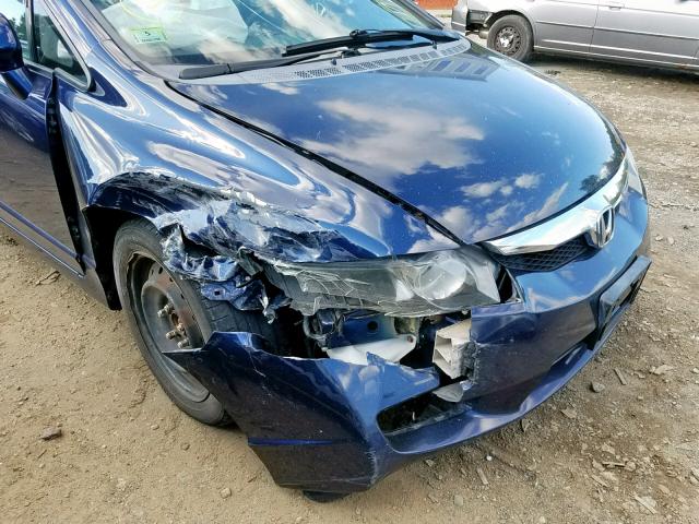2HGFA16629H508005 - 2009 HONDA CIVIC LX-S Mavi foto 9