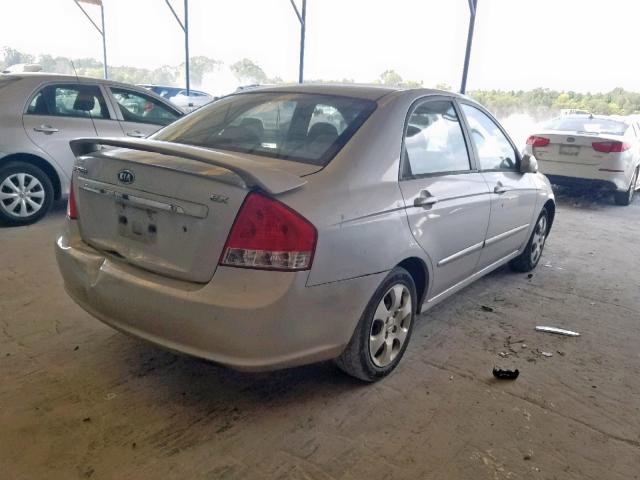 KNAFE121485540535 - 2008 KIA SPECTRA EX SILVER photo 4