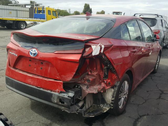 JTDKARFP0H3040250 - 2017 TOYOTA PRIUS PRIM 红色 照片 4