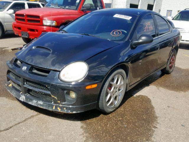 1B3ES66S45D265579 - 2005 DODGE NEON SRT-4 BLACK photo 2