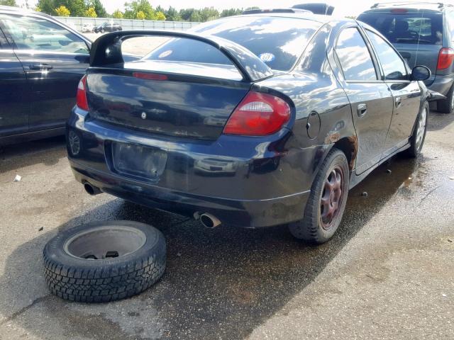 1B3ES66S45D265579 - 2005 DODGE NEON SRT-4 BLACK photo 4