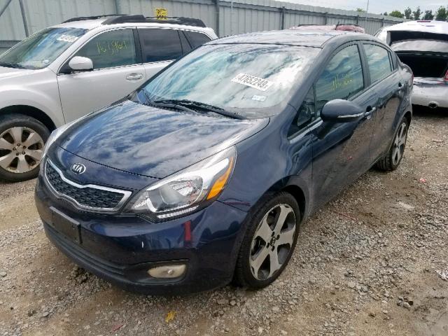 KNADN4A33D6243191 - 2013 KIA RIO EX BLUE photo 2