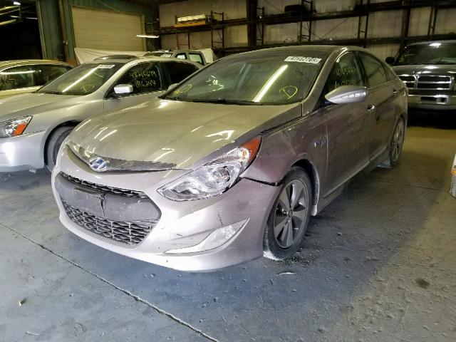 KMHEC4A40CA038778 - 2012 HYUNDAI SONATA HYB GRAY photo 2