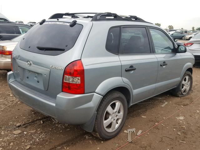 KM8JM12B35U223481 - 2005 HYUNDAI TUCSON GL BLUE photo 4