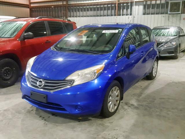 3N1CE2CP1EL395502 - 2014 NISSAN VERSA NOTE BLUE photo 2