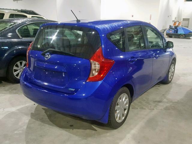 3N1CE2CP1EL395502 - 2014 NISSAN VERSA NOTE BLUE photo 4