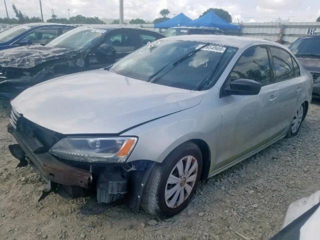 3VW2K7AJ5BM378461 - 2011 VOLKSWAGEN JETTA BASE SILVER photo 2