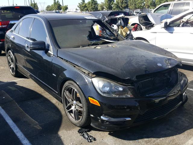 WDDGF4HB1CA722964 - 2012 MERCEDES-BENZ C 250 BLACK photo 1