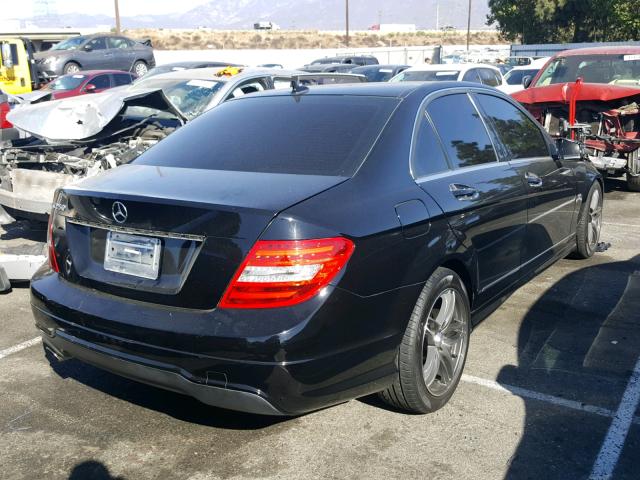 WDDGF4HB1CA722964 - 2012 MERCEDES-BENZ C 250 BLACK photo 4