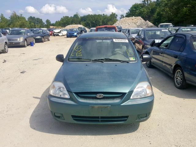 KNADC165746197427 - 2004 KIA RIO CINCO GREEN photo 9