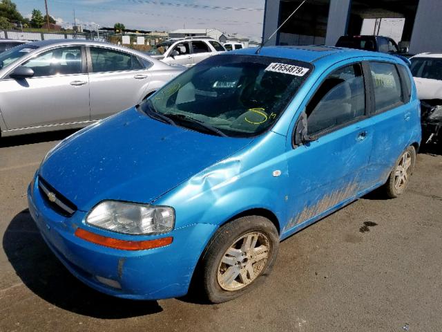 KL1TD66637B770716 - 2007 CHEVROLET AVEO BASE Көк фото 2