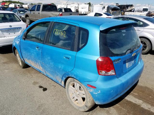 KL1TD66637B770716 - 2007 CHEVROLET AVEO BASE Көк фото 3