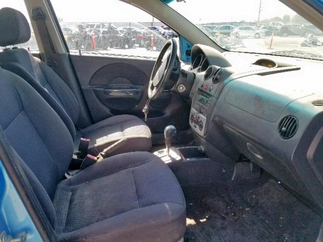 KL1TD66637B770716 - 2007 CHEVROLET AVEO BASE Көк фото 5