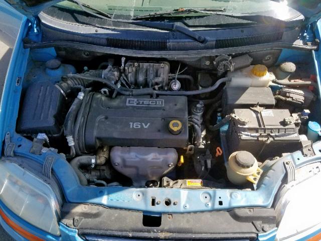 KL1TD66637B770716 - 2007 CHEVROLET AVEO BASE Көк фото 7