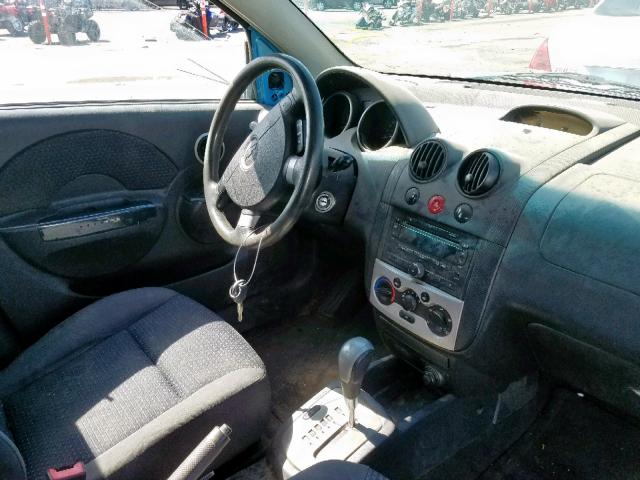 KL1TD66637B770716 - 2007 CHEVROLET AVEO BASE Көк фото 9