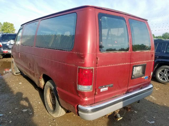 1FMEE11L6VHB30696 - 1997 FORD ECONOLINE RED photo 3