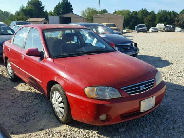 KNAFB121125176865 - 2002 KIA SPECTRA BA RED photo 1