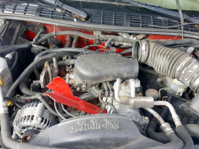 1GNDT13W3Y2106352 - 2000 CHEVROLET BLAZER RED photo 7