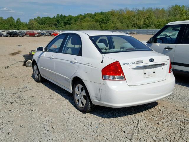 KNAFE121685544196 - 2008 KIA SPECTRA EX WHITE photo 3