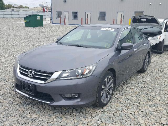 1HGCR2F51DA214689 - 2013 HONDA ACCORD SPO GRAY photo 2