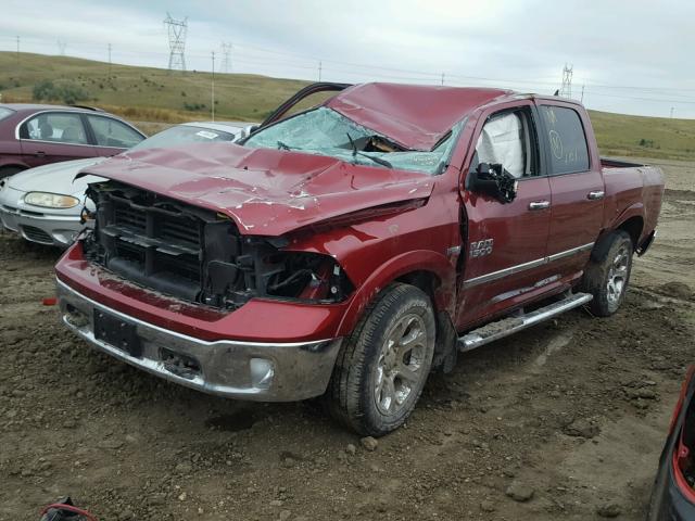 1C6RR7NTXES444594 - 2014 RAM 1500 LARAM RED photo 2