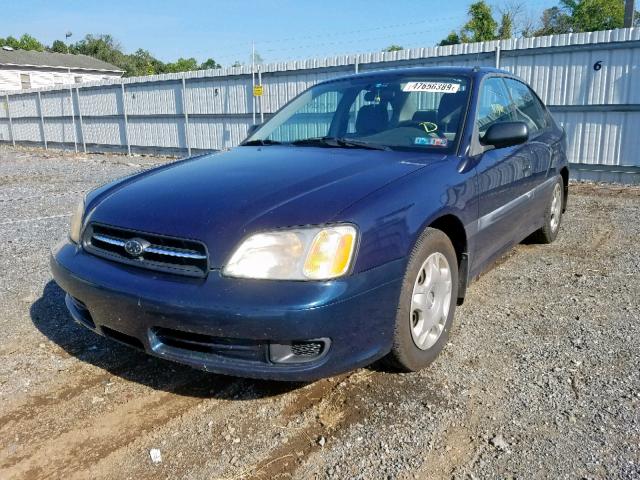 4S3BE635X27212323 - 2002 SUBARU LEGACY L BLUE photo 2