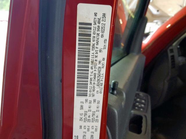 1J8GN28K29W540230 - 2009 JEEP LIBERTY SP RED photo 10