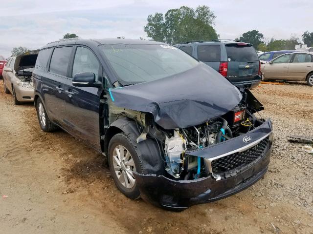 KNDMB5C19F6074133 - 2015 KIA SEDONA LX BLUE photo 1