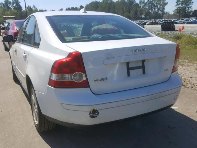 YV1MS382772286165 - 2007 VOLVO S40 2.4I WHITE photo 3