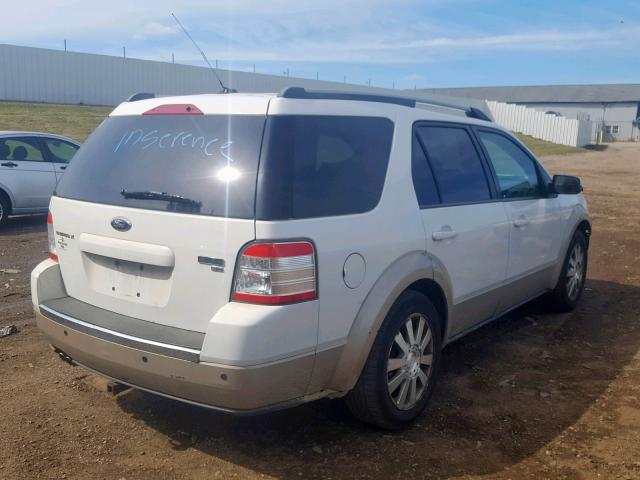 1FMDK08W08GA36404 - 2008 FORD TAURUS X E WHITE photo 4