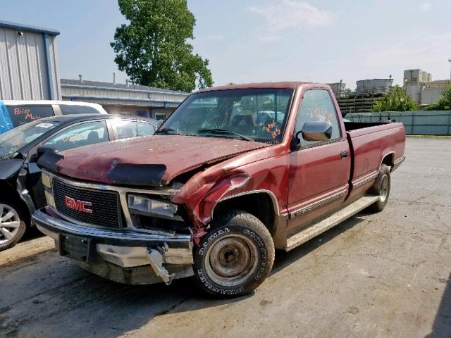 1GTDC14Z2NZ536040 - 1992 GMC SIERRA C15 RED photo 2