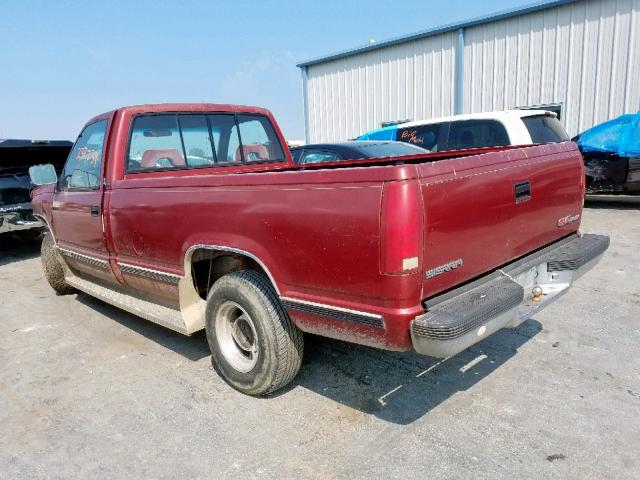 1GTDC14Z2NZ536040 - 1992 GMC SIERRA C15 RED photo 3