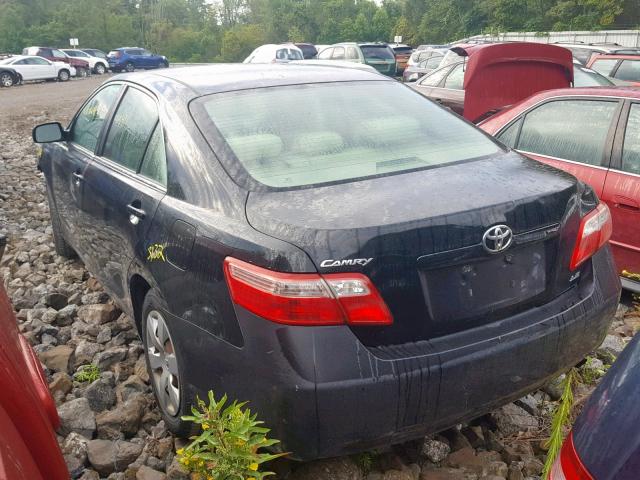 4T1BE46K27U580568 - 2007 TOYOTA CAMRY CE/L BLACK photo 3