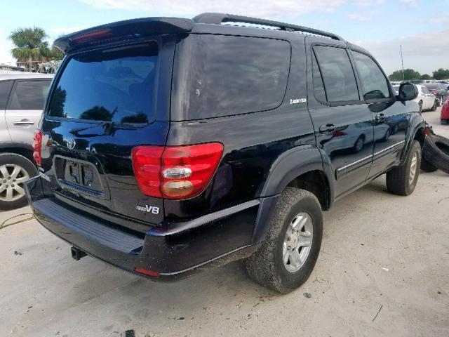 5TDZT38A24S226802 - 2004 TOYOTA SEQUOIA LI BLACK photo 4