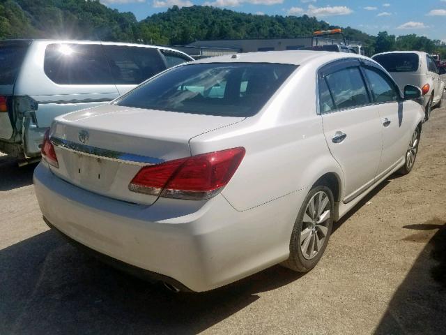 4T1BK3DB2BU429633 - 2011 TOYOTA AVALON BAS WHITE photo 4