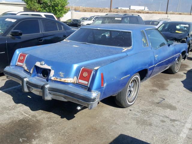 2J57R7P271760 - 1977 PONTIAC GRAN PRIX BLUE photo 4